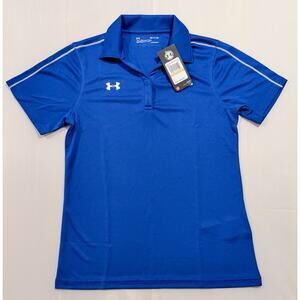 Under Armour Polo Shirt Womens S Blue Team Tech Athletic Active 1370431 New NWT